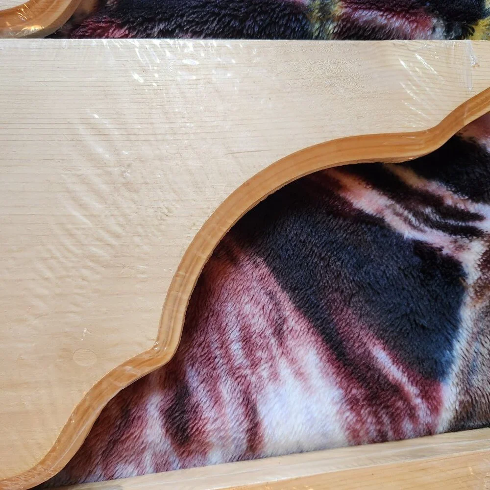Unfinished Pine Shelf Wooden Brackets Set of 4